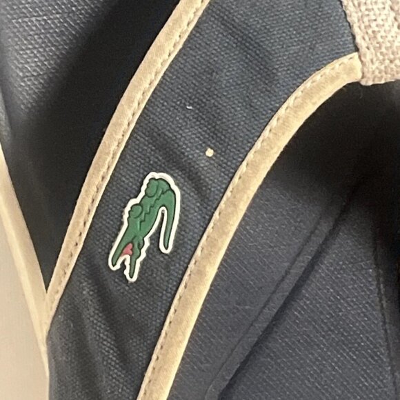 Lacoste L.30 Round Toe Flip Flops Sandals Navy Blue Size 17 US 15 UK - Picture 5 of 6